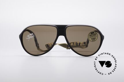 Metzler 0153 80er Sportsonnenbrille, mit Sportband für idealen Halt bei div. Aktivitäten, Passend für Herren