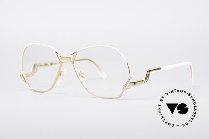 Cazal 239 Echt Vintage No Retro Brille, zudem elegant dezente Rahmenfarben (gold/weiss), Passend für Damen