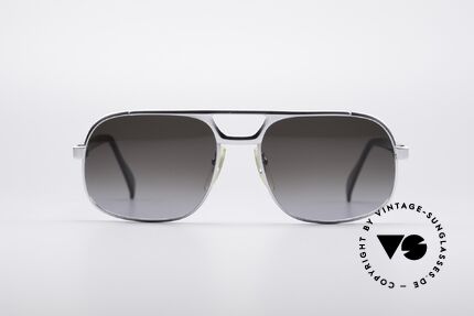 Metzler 7616 80er Herren Sonnenbrille, mattierte Rahmen-Oberfläche und dunkle Gläser, Passend für Herren