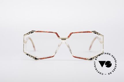 Cazal 355 Spektakuläre Vintage Brille, markante Rahmengestaltung mit grandiosen Farben, Passend für Damen