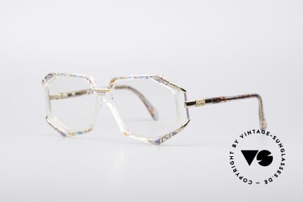 Cazal 355 Spektakuläre Vintage Brille, Farbbezeichnung: multicolor gestrichelt / kristall, Passend für Damen