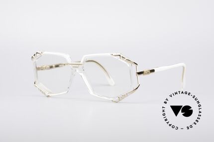 Cazal 355 Spektakuläre Vintage Brille, Katalog-Farbbezeichnung: weiss / kristall / gold, Passend für Damen