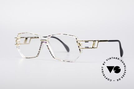 Cazal 359 90er HipHop Style Brille, Farbbezeichnung: granit-oliv-fuchsia / kristall / gold, Passend für Damen
