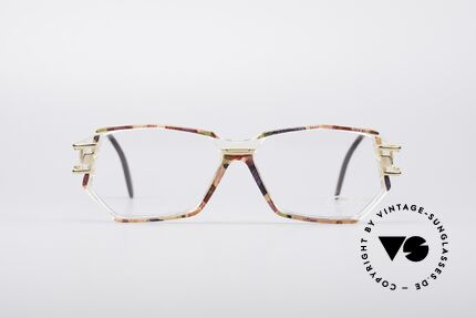 Cazal 359 90er HipHop Style Brille, markante Rahmenform & bemerkenswertes Farbkonzept, Passend für Damen