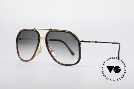 Carrera 5370 Klassische Vintage Brille, Metallfassung im Halbrahmendesign mit Acetat-Ringen, Passend für Herren