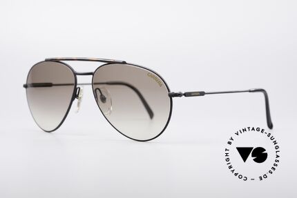 Carrera 5349 80er Vintage Sonnenbrille, schwarz mit edlem Oberbalken in Schildpatt-Optik, Passend für Herren