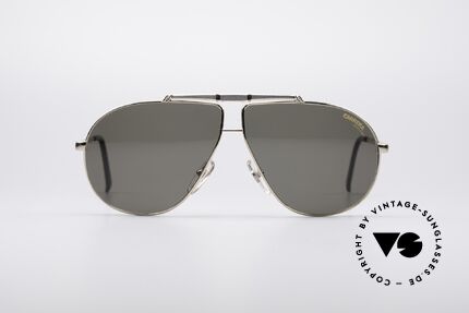 Carrera 5401 80er Pilotensonnenbrille, brilliante Gold-Lackierung mit Titanium-Oberbalken, Passend für Herren