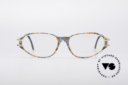 Cazal 356 90er Vintage Designerbrille, grandios, lebhafte Farbkomposition (heutzutage selten), Passend für Damen