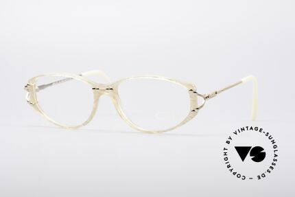 Cazal 375 Perlmutt Vintage Brille, feminine Cazal Designerbrille aus den 1990er Jahren, Passend für Damen