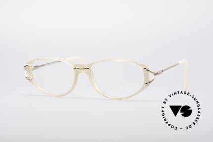 Cazal 375 Perlmutt Vintage Fassung, feminine Cazal Designerbrille aus den 1990er Jahren, Passend für Damen