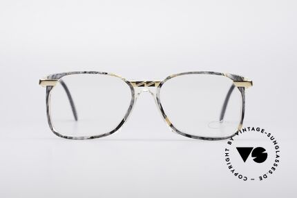 Cazal 341 Vintage No Retro Brille, tolle Kombination von Transparenz, Farbe & Metall, Passend für Herren und Damen