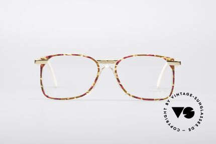 Cazal 341 Vintage No Retro Brille 90er, tolle Kombination von Transparenz, Farbe & Metall, Passend für Damen
