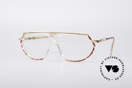 Cazal 344 Hip Hop Kristall Brille, vintage Cazal Designer-Brillenfassung von 1989/90, Passend für Herren und Damen