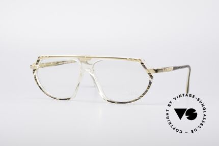 Cazal 344 Old School Kristall Brille, kristallklarer Rahmen (typisch für die 300er Serie), Passend für Damen