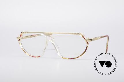 Cazal 344 Old School Kristall Brille, vintage Cazal Designer-Brillenfassung von 1989/90, Passend für Damen