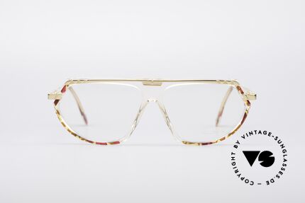 Cazal 344 Old School Kristall Brille, kristallklarer Rahmen (typisch für die 300er Serie), Passend für Damen