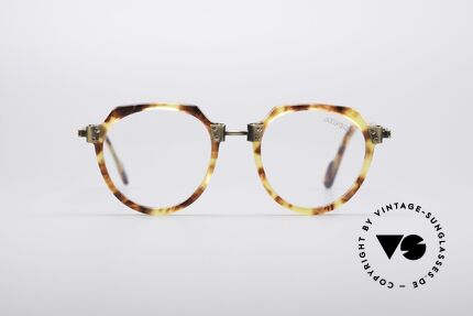 Alpina SCF 90er Vintage Panto Brille, elegant zeitlose Kolorierung (bernstein/messing), Passend für Herren