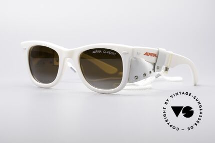 Alpina Classic Vintage Ski Sonnenbrille, zudem noch klassisch designed (im Wayfarer-Stil), Passend für Herren und Damen