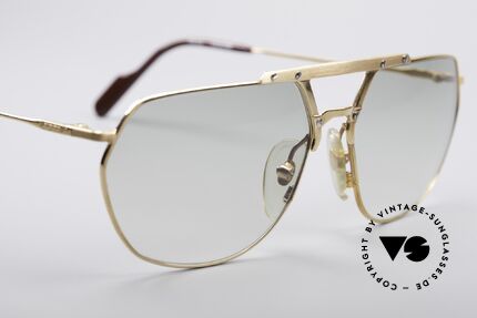 Alpina FM52 Klassische Vintage Brille, nur leicht getönte Gläser; daher auch abends tragbar, Passend für Herren
