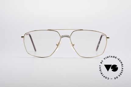 Alpina FM80 Klassische 80er Vintage Brille, markante Brücke in einem edlen Titanium-Muster, Passend für Herren