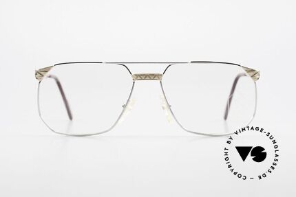 Alpina FM34 80er Designer Brille No Retro, bicolorer (gold-silber) Rahmen mit tollem Muster, Passend für Herren