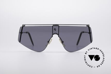 Ferrari F15 90er Sport Sonnenbrille, Panorama-Scheibe für ideale 'Rundumsicht', Passend für Herren