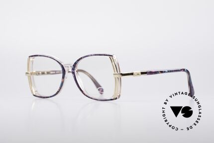 Cazal 336 90er Vintage Damenbrille, grandioses Farbspiel in violett-blau marmor, Passend für Damen