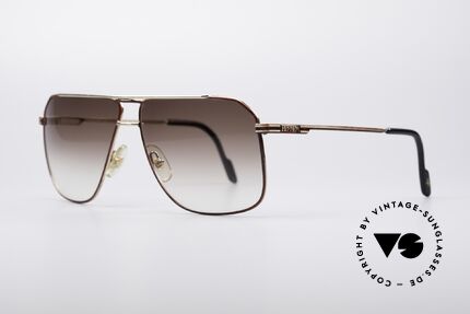 Ferrari F24 80er Herren Sonnenbrille, äußerst edle Lackierung in einer Art 'rotes Wurzelholz', Passend für Herren