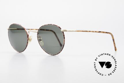 Giorgio Armani 186 Vintage Sonnenbrille Panto, wahre 'Gentlemen-Brille' in fühlbarer TOP-Qualität, Passend für Herren