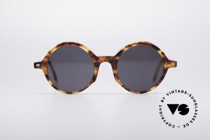 Giorgio Armani 319 Runde 90er Sonnenbrille, klassische Brillenform in PremiumQualität (100% UV), Passend für Herren