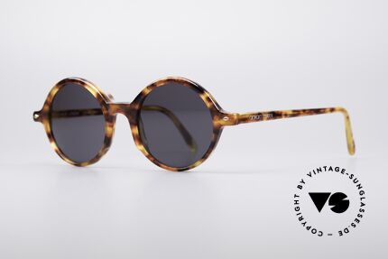Giorgio Armani 319 Runde 90er Sonnenbrille, interessantes Farbmuster in einer Art Bernstein-Optik, Passend für Herren