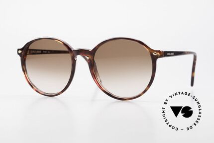 Giorgio Armani 325 Vintage Panto Sonnenbrille, klassische Brillenform in PremiumQualität (100% UV), Passend für Herren