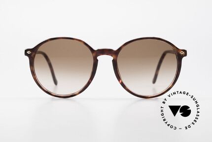 Giorgio Armani 325 Vintage Panto Sonnenbrille, zeitlose Panto Giorgio Armani Designer-Sonnenbrille, Passend für Herren