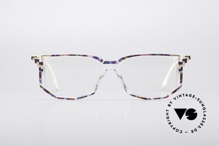 Cazal 357 90er Vintage Designer Brille, col. 762: lila-multicolor / kristall (mal was anderes), Passend für Damen