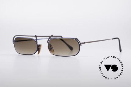 Casanova LC29 Kunstvolle 80er Vintage Brille, asymmetrische Rahmenkonstruktion; ein Hingucker, Passend für Herren und Damen