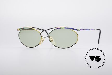 Casanova LC23 Kunstvolle 80er Sonnenbrille, außergewöhnliche Casanova Designerbrille von ca. 1985, Passend für Damen