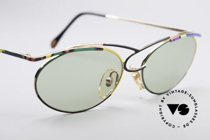 Casanova LC23 Kunstvolle 80er Sonnenbrille, KEINE Retrobrille, sondern ein einzigartiges ORIGINAL!, Passend für Damen