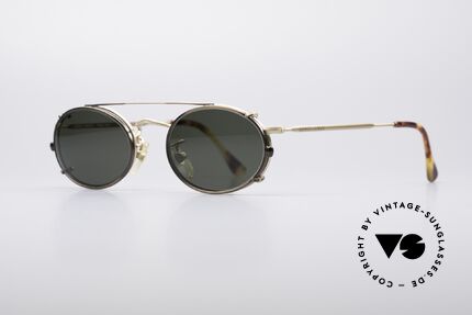 Giorgio Armani 131 Brille Mit Sonnenclip, zeitloses 80er Jahre Modell in  absoluter Top-Qualität, Passend für Herren und Damen