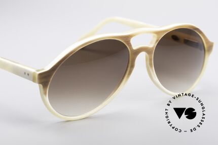 Bugatti 7343 Echt Büffelhorn Sonnenbrille, ein ungetragenes Original der späten 70er / frühen 80er, Passend für Herren
