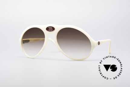 Bugatti 64060 Elfenbein Optik 70er Fassung, sehr, sehr edle Bugatti vintage Luxus-Sonnenbrille, Passend für Herren