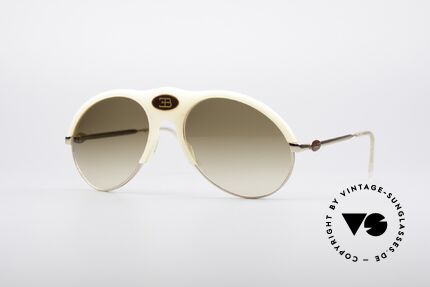 Bugatti 64748 Elfenbein Optik 70er Brille, sehr, sehr edle Bugatti vintage Luxus-Sonnenbrille, Passend für Herren