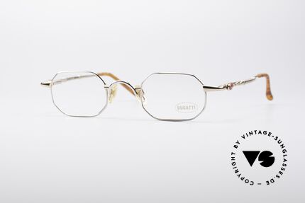 Bugatti 29978 Eckige Luxus Herrenbrille 90er, sehr elegante vintage BUGATTI Brillenfassung, Passend für Herren