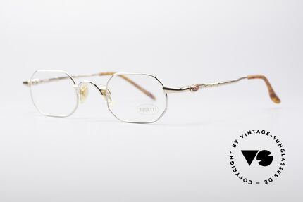 Bugatti 29978 Eckige Luxus Herrenbrille 90er, ergonomisch geformter Rahmen in Top-Qualität, Passend für Herren
