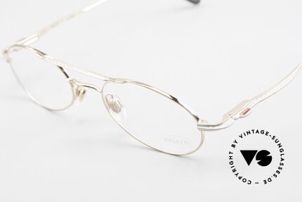 Bugatti 22996 Rare 90er Herren Luxusbrille, zudem Federgelenke und sehr leicht (Titanium), Passend für Herren