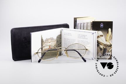 Bugatti EB601 Ovale 90er Luxus Brille, die Demogläser können beliebig ersetzt werden, Passend für Herren