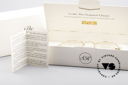 Savile Row Round 44/20 14kt Gold Fassung, KEINE Retrobrille; ein mind. 35 Jahre altes Original!, Passend für Herren und Damen