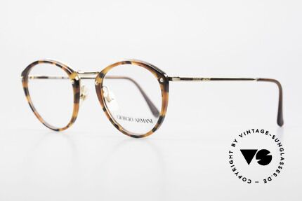 Giorgio Armani 354 No Retrobrille 80er Fassung, dunkler Schildpatt-Rahmen mit goldenen Metallbügeln, Passend für Herren und Damen