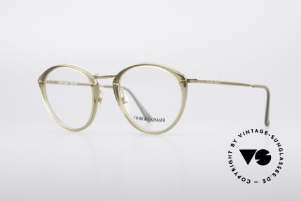 Giorgio Armani 354 80er Designer Fassung, interessante Front mit Brücke & Bügeln in Messing-Optik, Passend für Herren und Damen