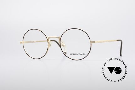 Giorgio Armani 129 Runde 80er Vintage Brille, vintage Brille vom Modedesigner Giorgio ARMANI, Passend für Herren und Damen