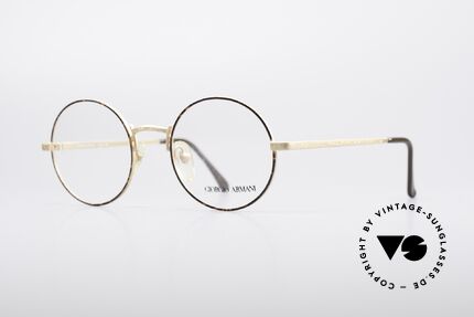 Giorgio Armani 129 Runde 80er Vintage Brille, dezenter, zeitloser Stil - passt gut zu jedem Look!, Passend für Herren und Damen